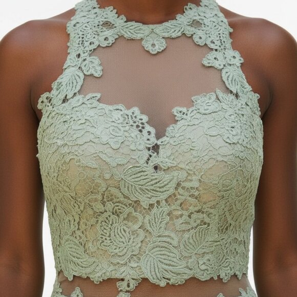 Cinderella Divine Mint Green Maxi Long Evening Dress Prom Wedding Party Size 6 - Picture 3 of 12